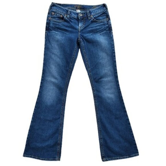 Silver Jeans Aiko Mid Rise Slim Bootcut Jeans Women's - Size 28W x 33L - Picture 1 of 13